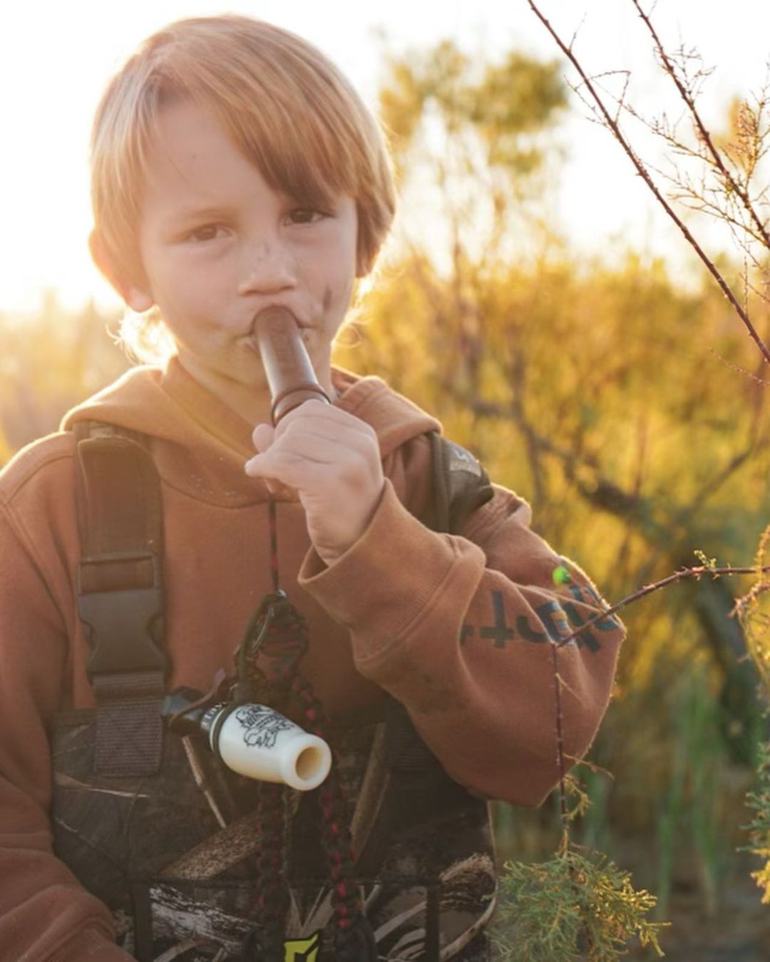 Kid hunter out in the fields of Lubbock, TX